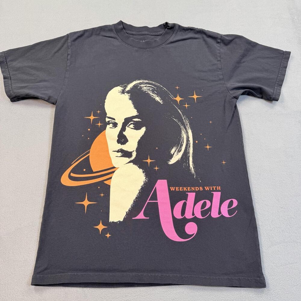 Adele Weekends With Adele Shirt Mens Small Black Concert Graphic Tee Music